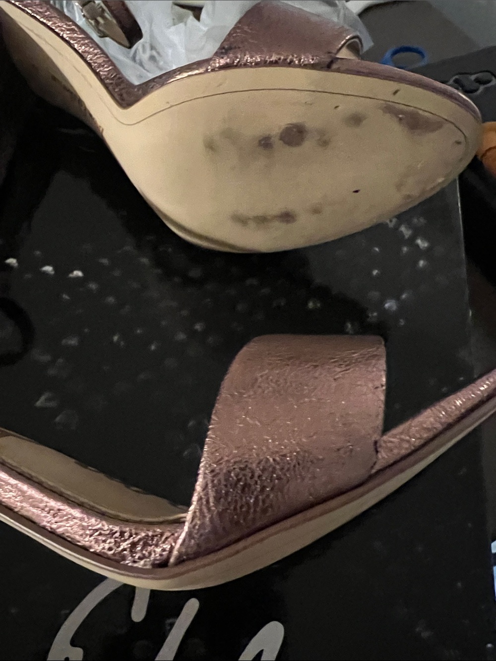 Sam Edelman Yaro Metallic Rose Gold Block Heel sandals - 8.5 - Picture 6 of 8